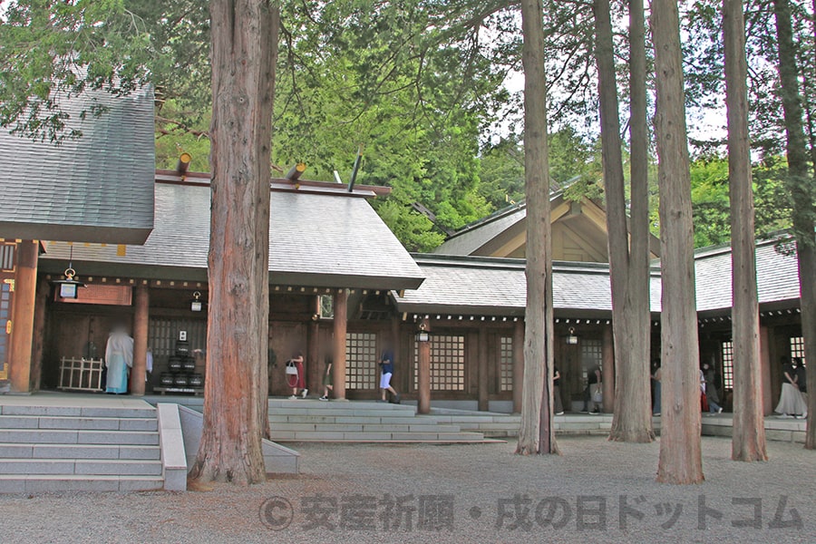 北海道神宮 本殿に向かう祈祷希望者の列の様子