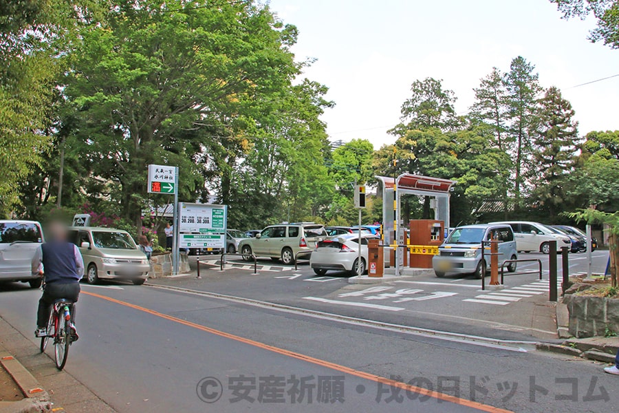 大宮氷川神社 第一駐車場の様子