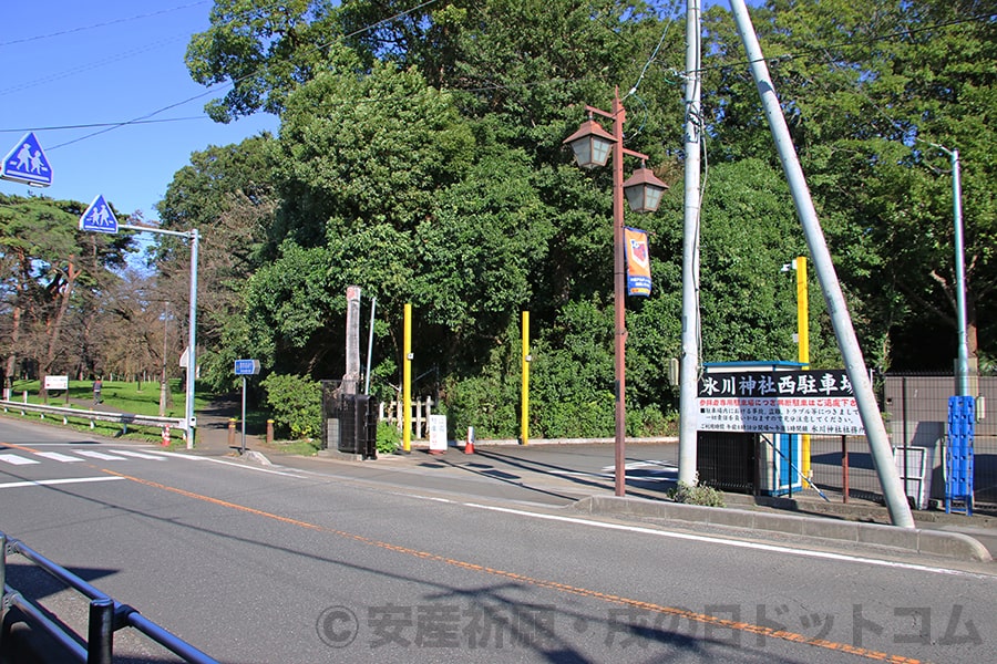 大宮氷川神社 駐車場見取り図と混み具合の案内看板の様子