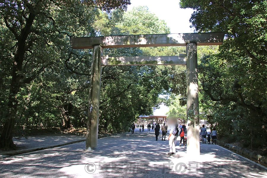 熱田神宮 参道鳥居と手水舎の様子