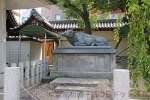 大阪天満宮 撫で牛の様子