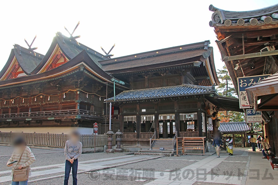 吉備津神社 美しい造りの本殿・拝殿の様子（その1）