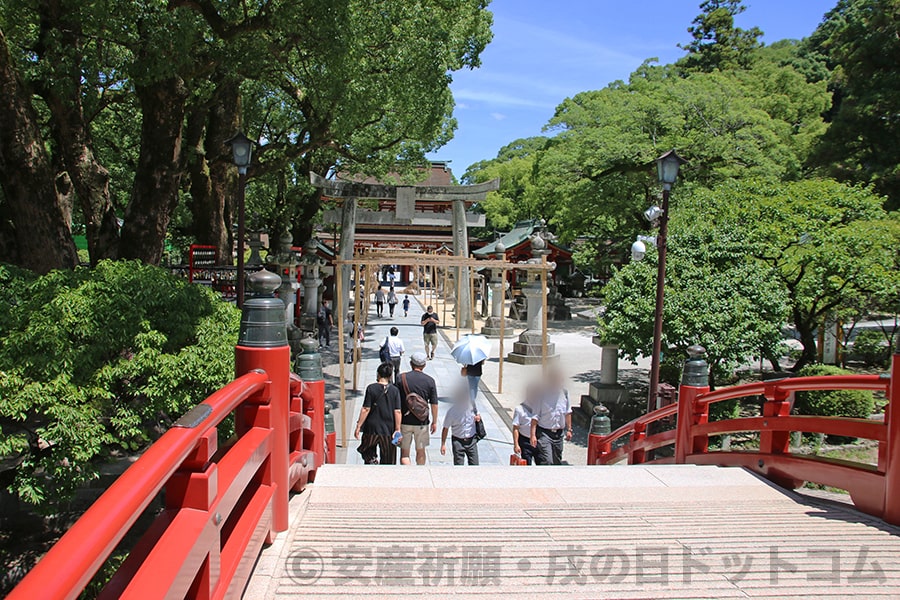 太宰府天満宮 太鼓橋の上から見た風景