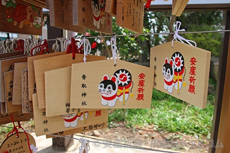 越谷 香取神社 安産祈願絵馬の様子