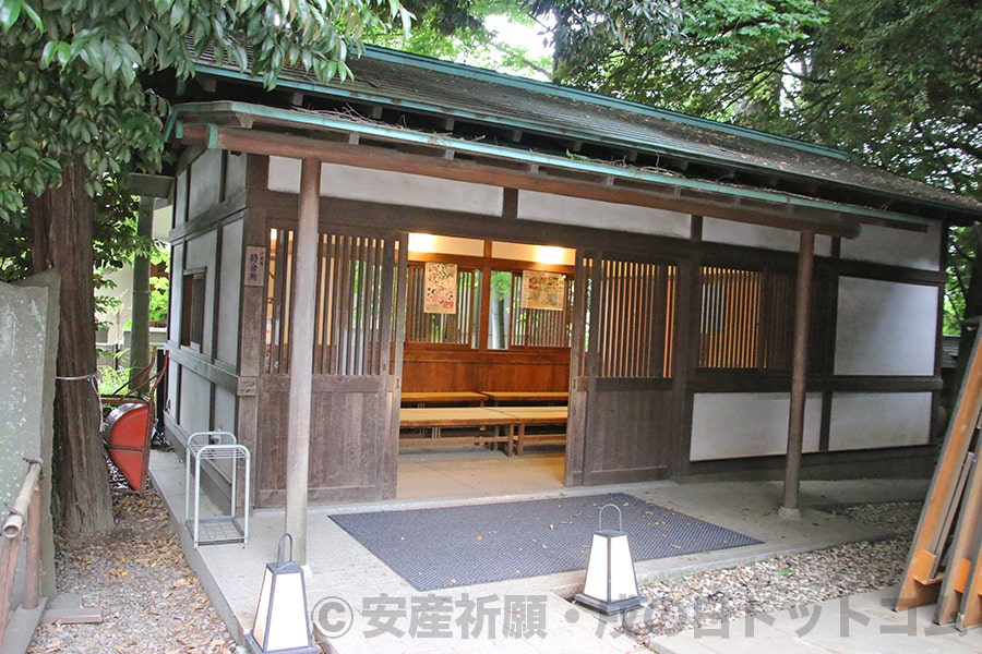 川越氷川神社 控所（兼休憩所）の様子