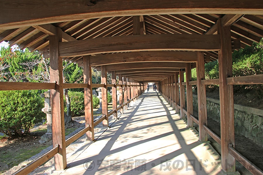 吉備津神社 廻廊の様子