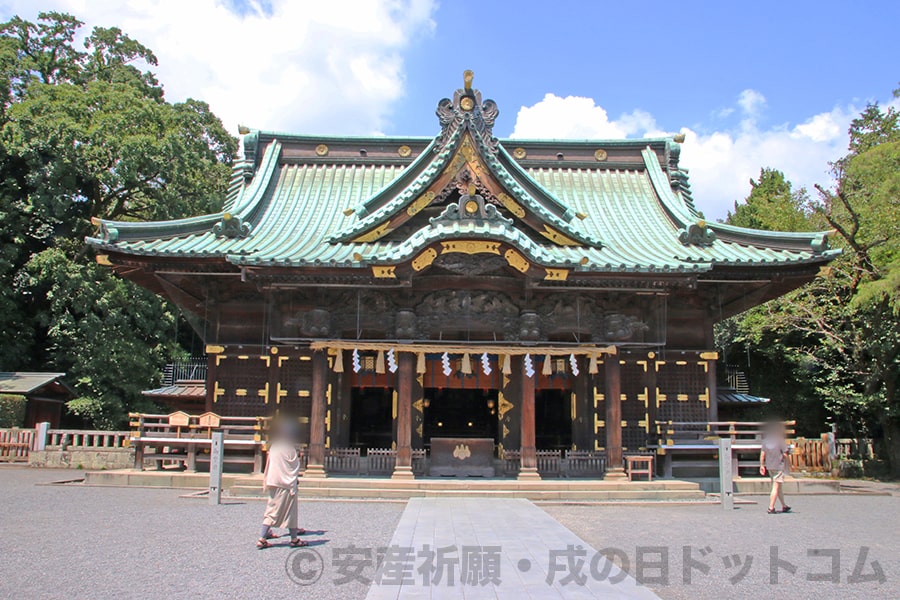 三嶋大社 安産祈願の御祈祷が執り行われる本殿(拝殿)の様子